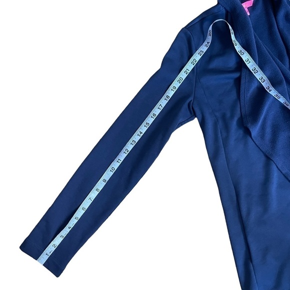 Euc Lily Pulitzer fleece Cardigan, blue, size Small - Picture 10 of 11
